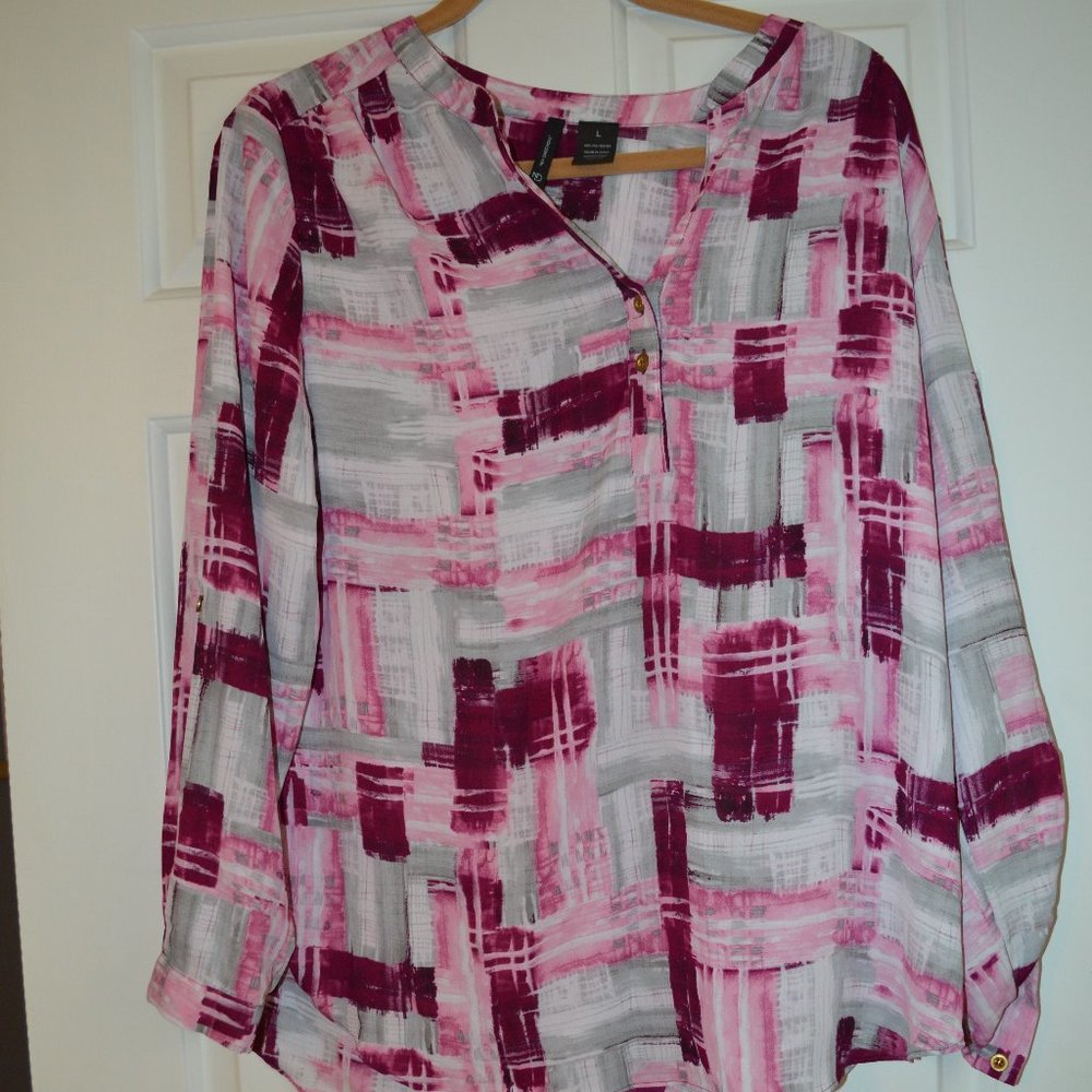 Pink & Purple Patterned Blouse